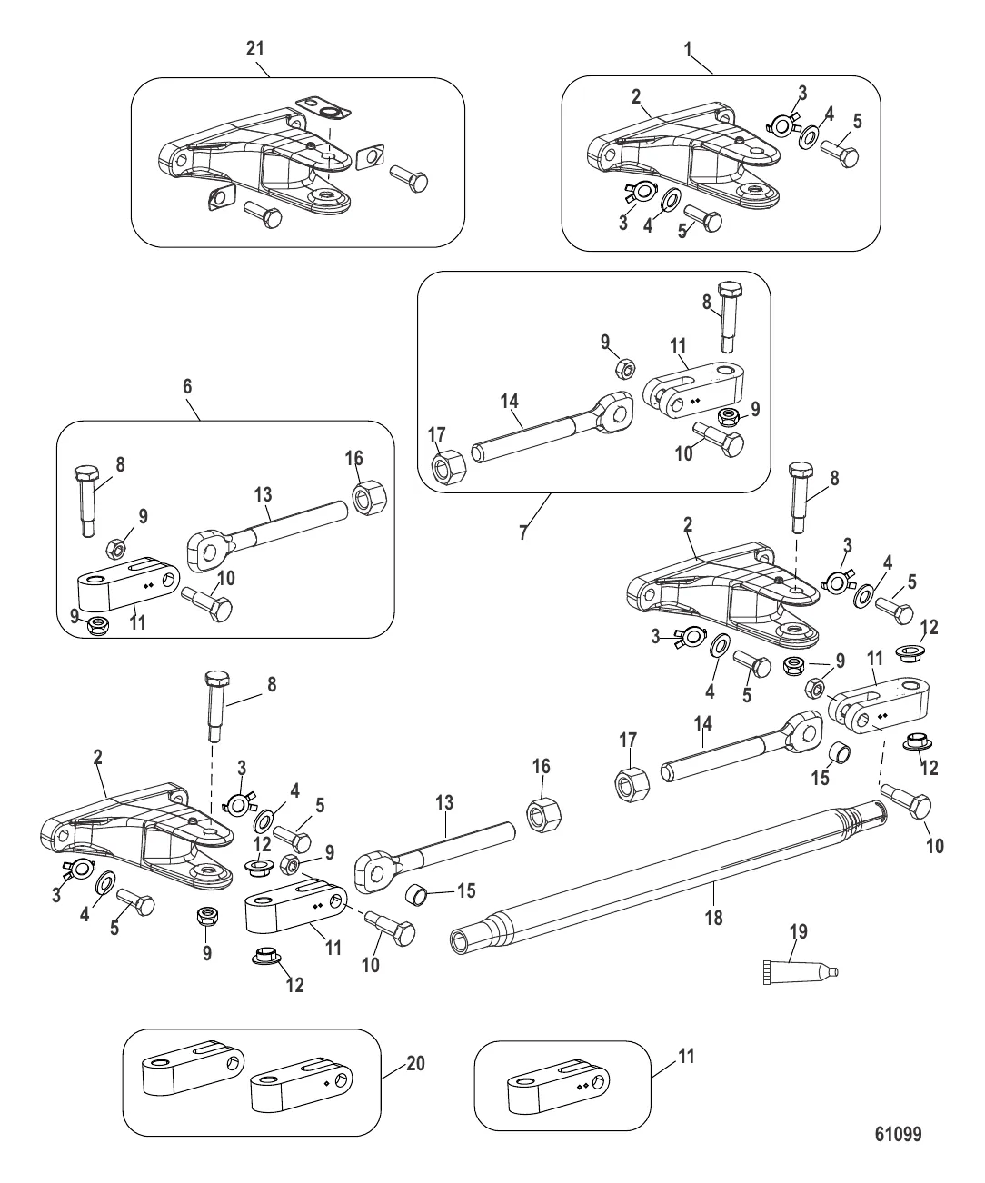 Комплект тяги – сдвоенный (26.00-36.00")