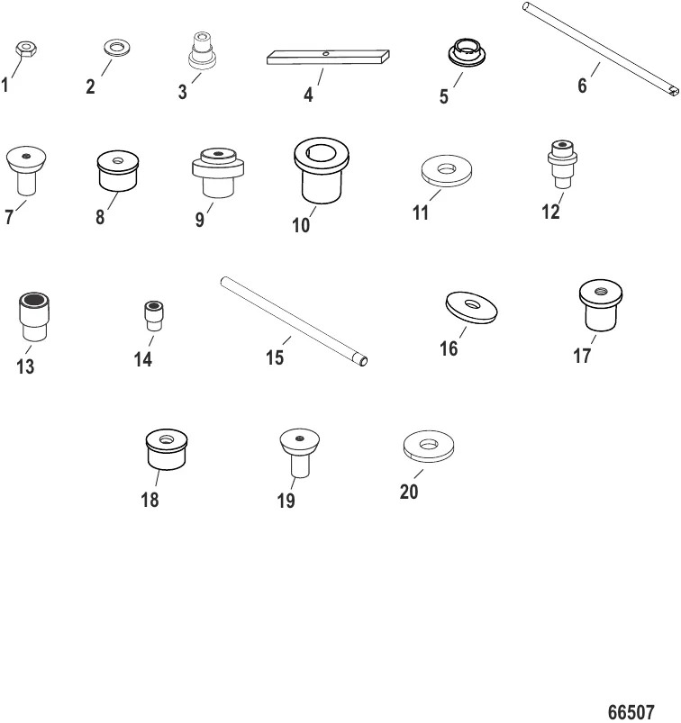 Комплект для снятия и установки подшипников