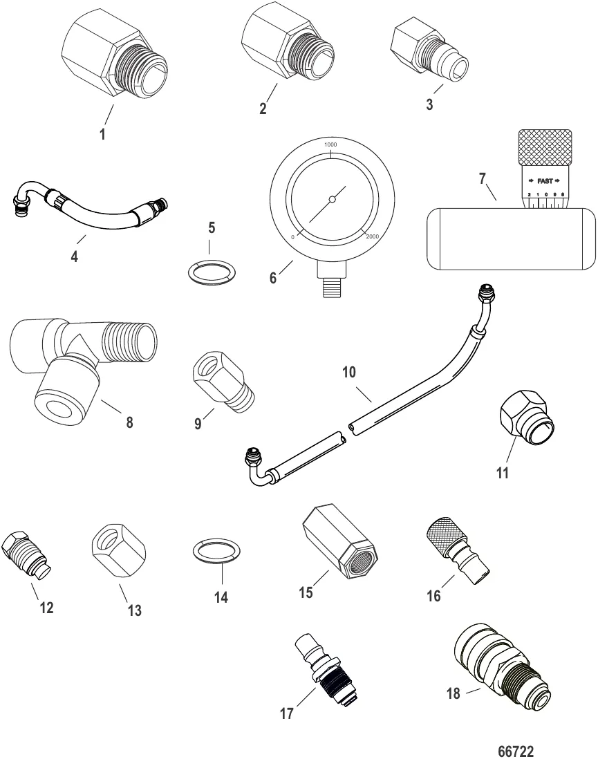 Испытательный манометр усилителя рулевого управления