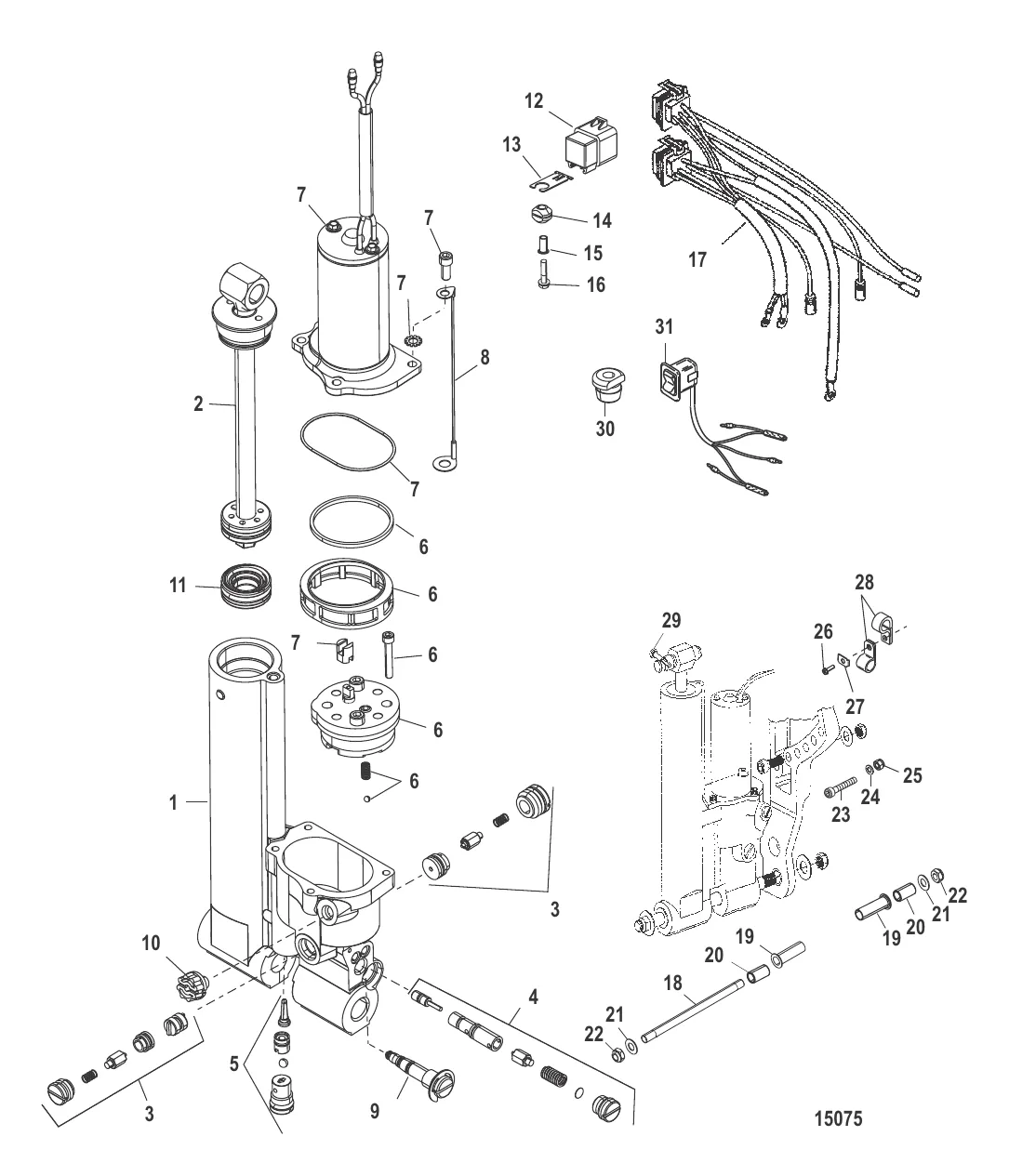 Комплект усилителя дифферента и наклона (822344A6)