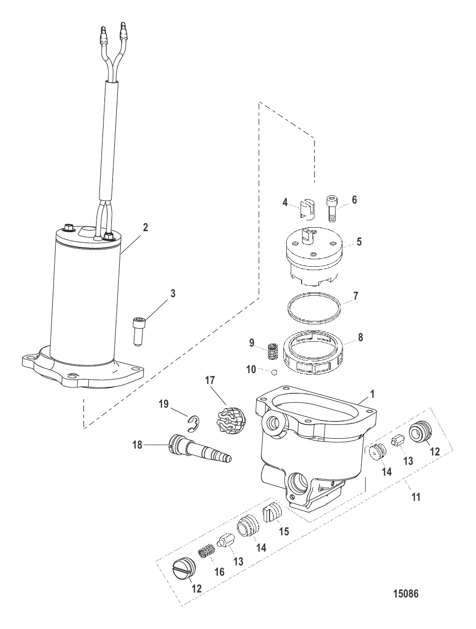 Насос/двигатель в сборе (859725T1)