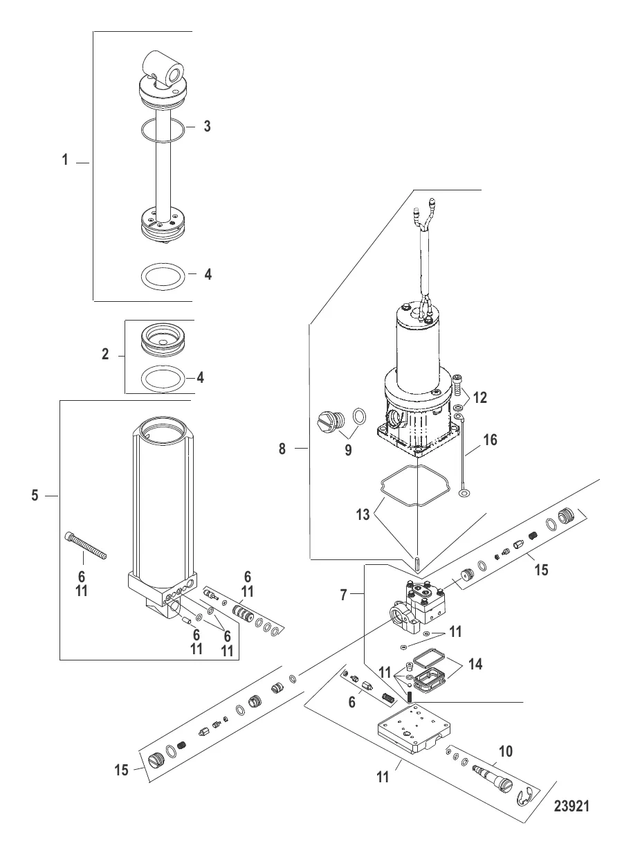 Насос/двигатель в сборе (854472T 1)
