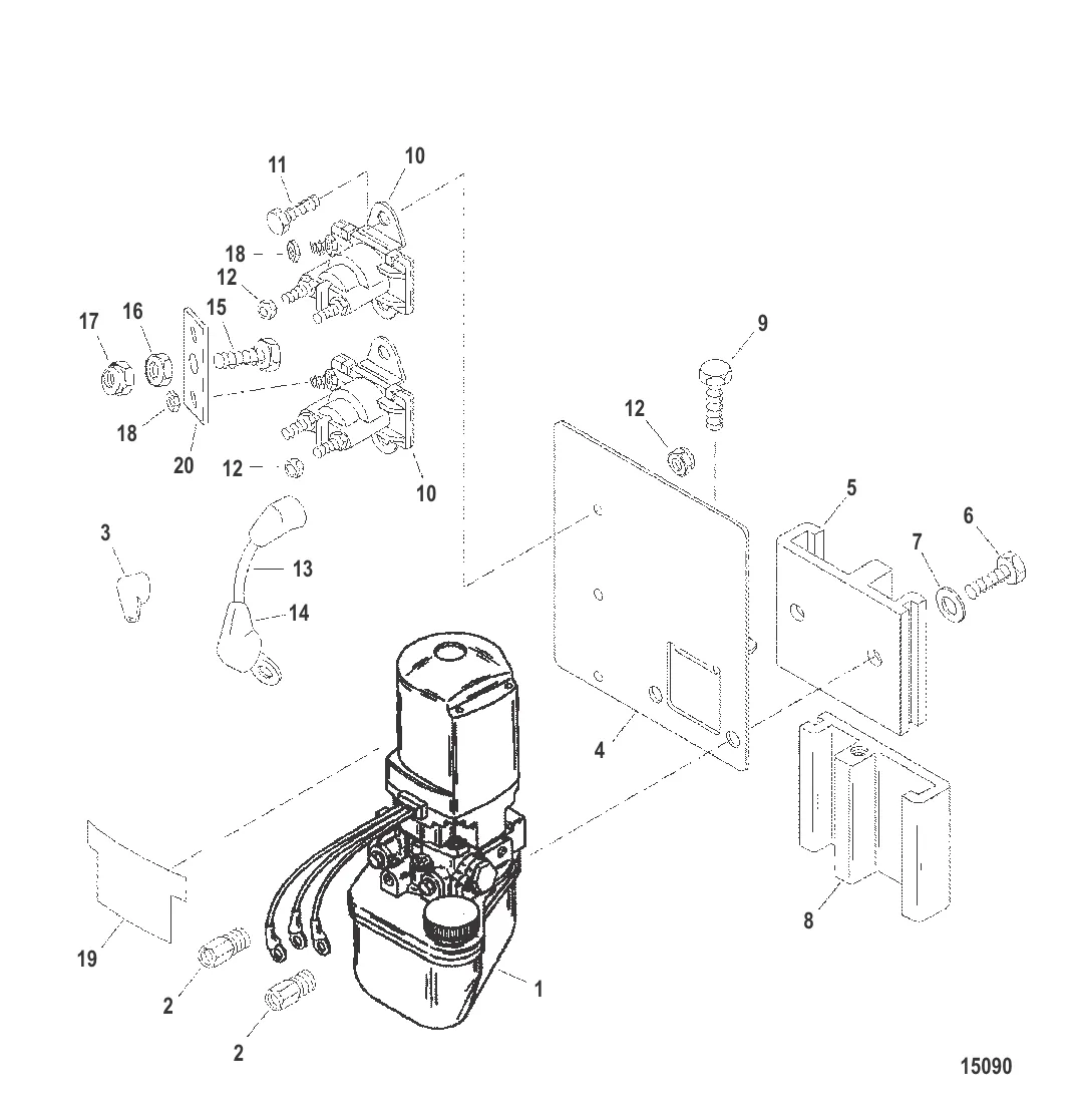 Насос системы дифферента в сборе (Конструкция I – 846183A2)