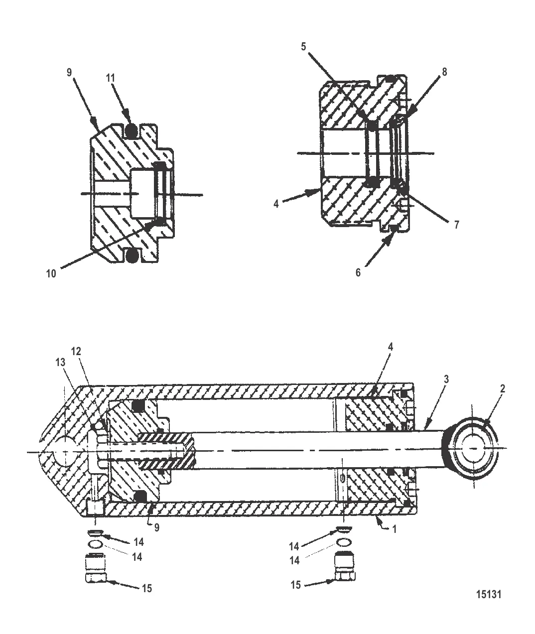 Цилиндр в сборе (гидравлический) (845739A10)