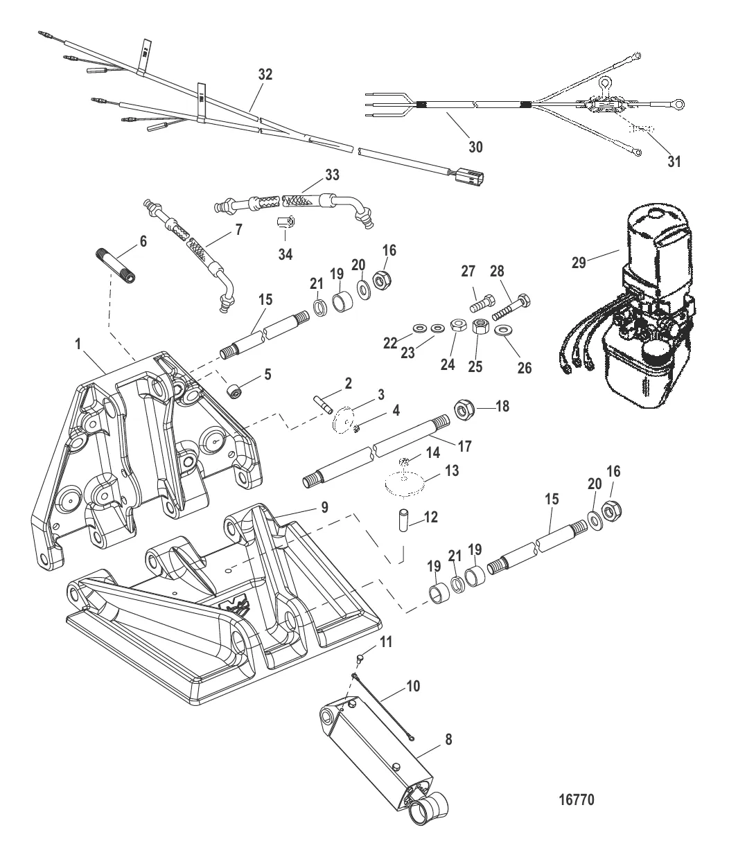 K Plane, 150S (транцевая плита) (841944A01 / 841944A02)