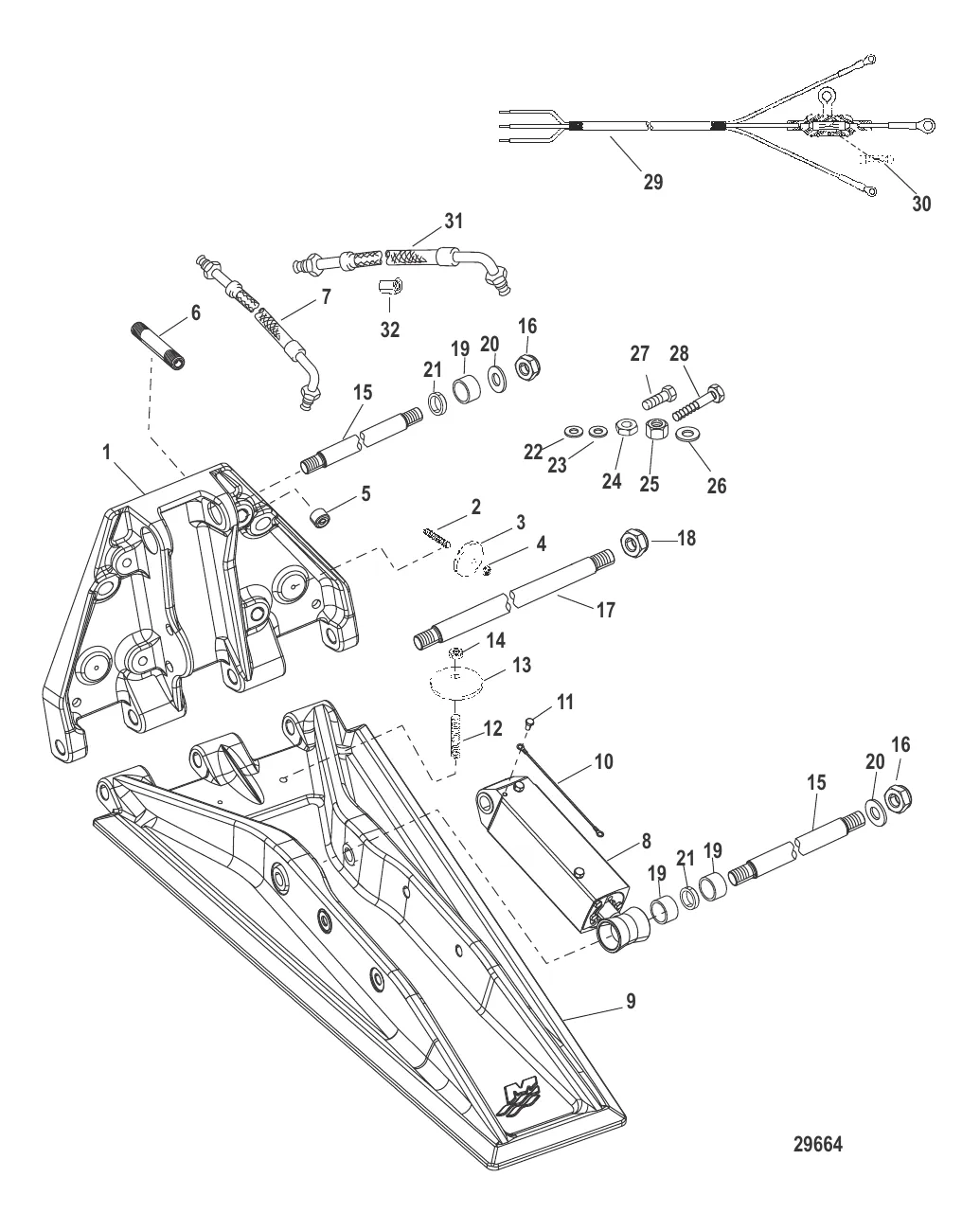 K Plane, 380S (транцевая плита без насоса) (841945A03)