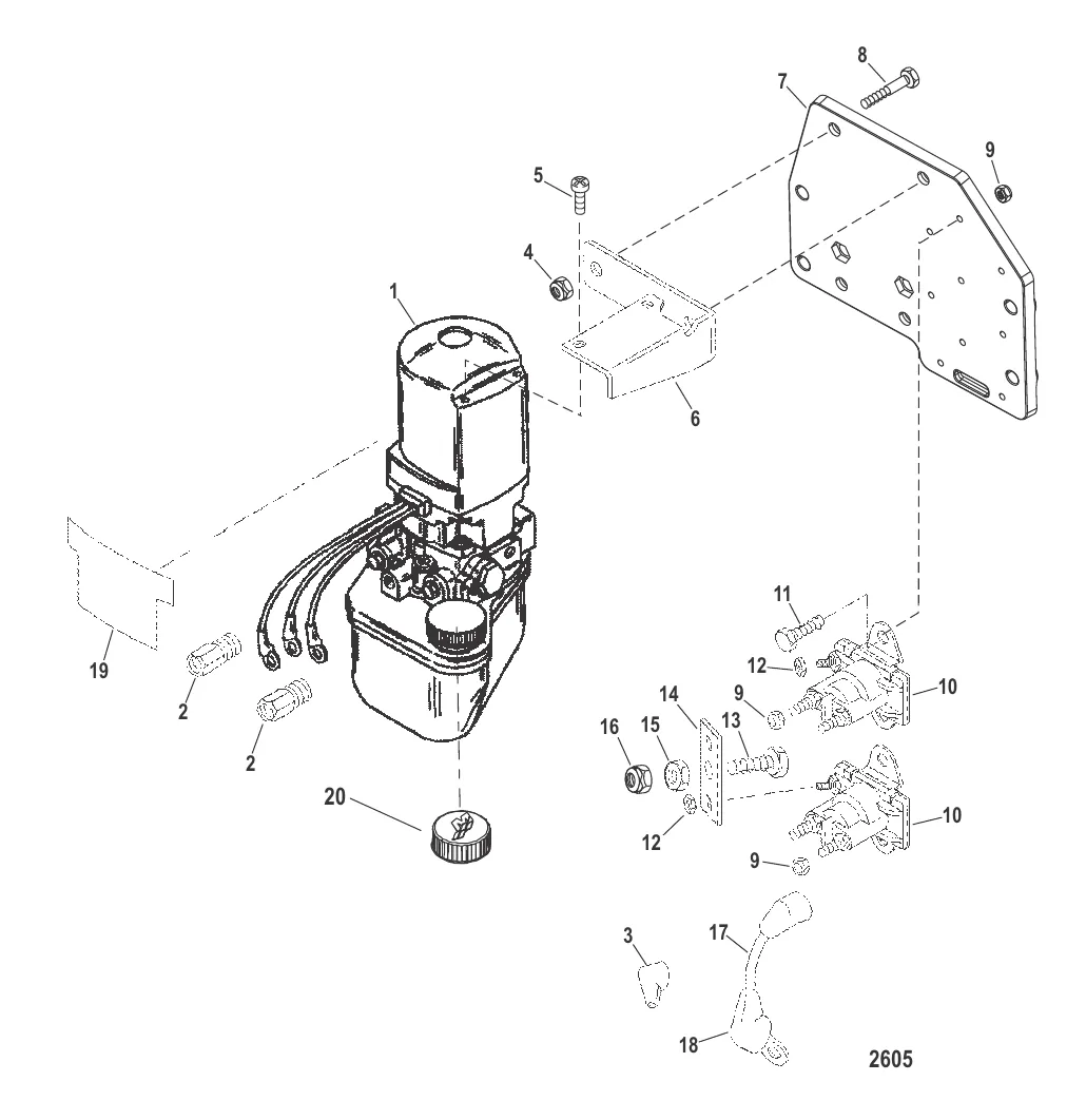 Насос/двигатель, пластмассовый резервуар (849670A05)