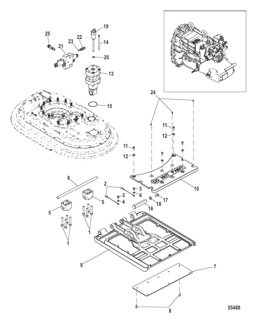 Компоненты системы дифферента 0M961605 и ниже