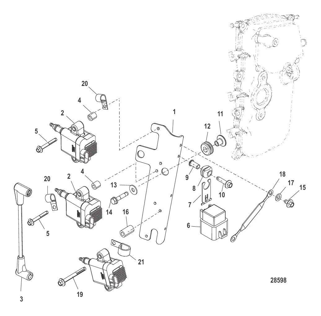 Катушка зажигания 1C104333/0P560349 и ниже