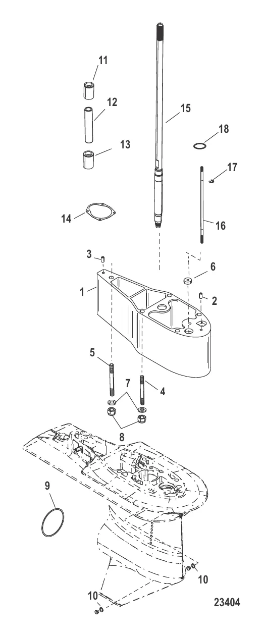 Комплект удлинителя – 5" Корпус ведущего вала, 12092A18