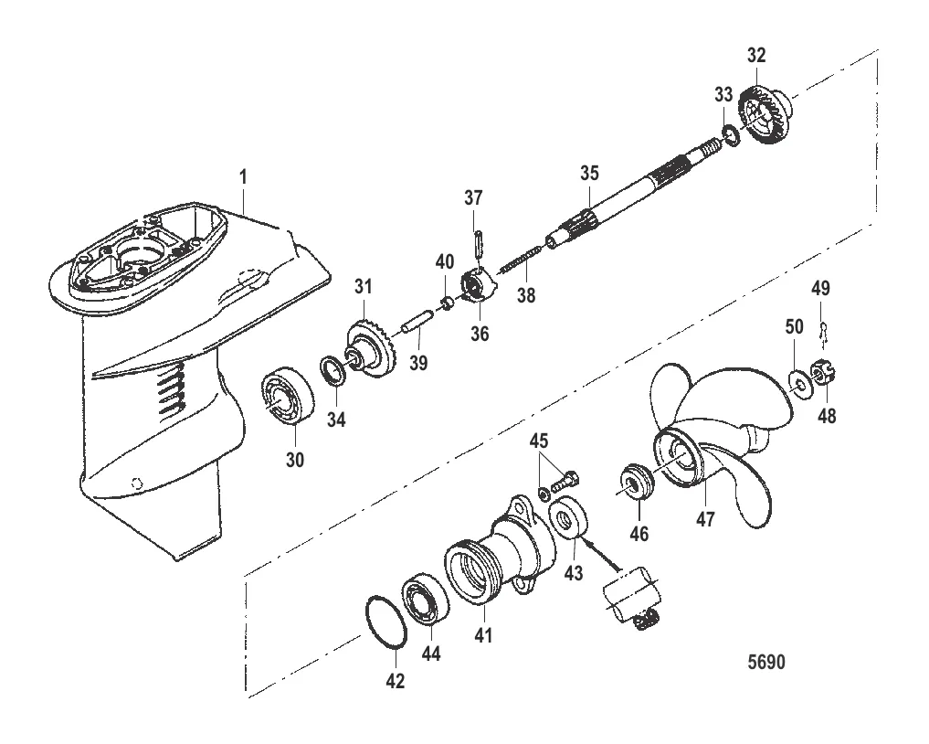 Картер редуктора Вал гребного винта