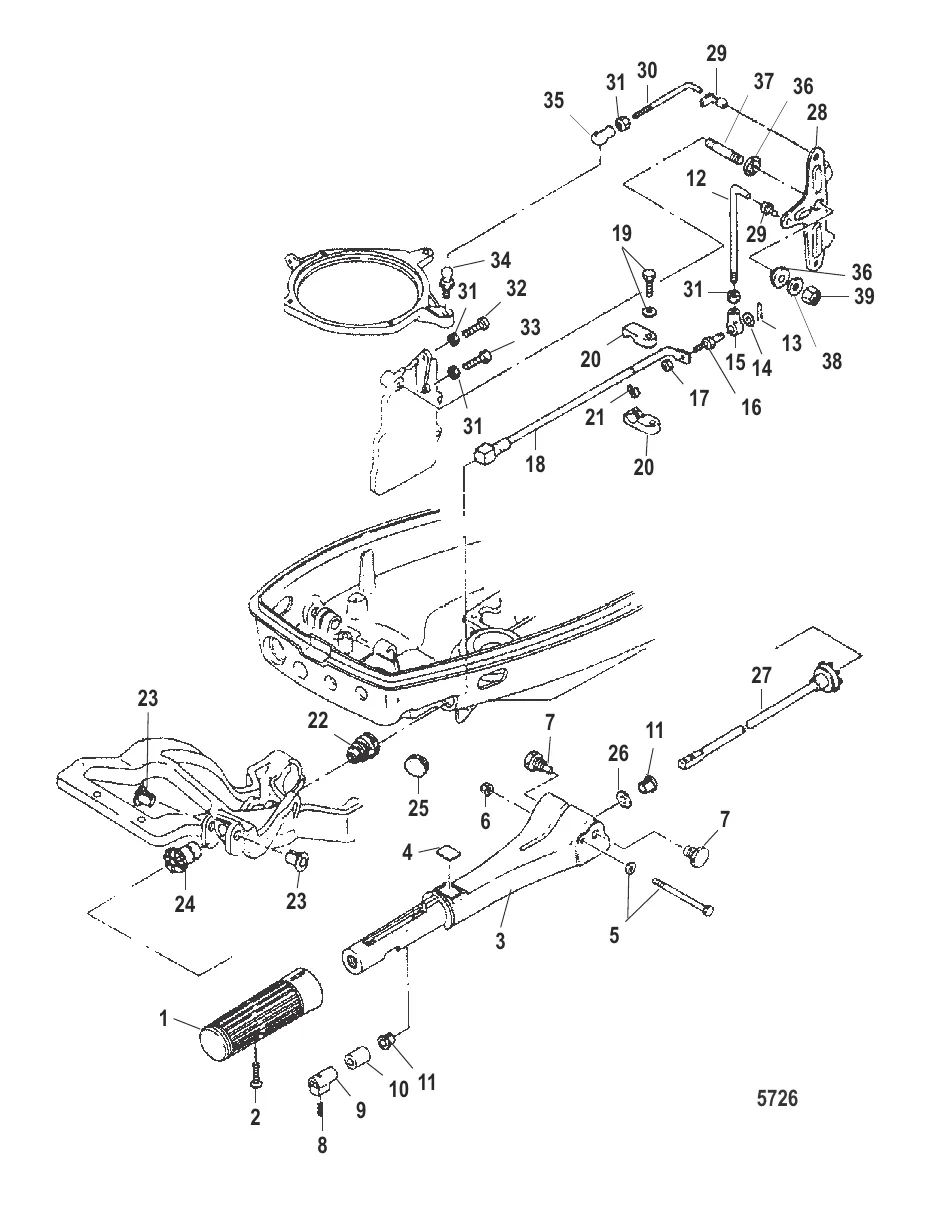 Тяга газа/рукоятка рулевого механизма