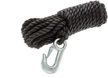 Канат с карабином полипропилен черн. Диа.9,5мм*6м 11739-2