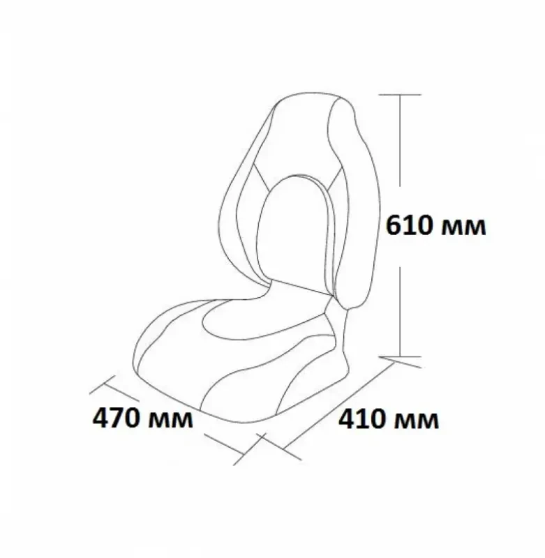 Newstarmarine Сиденье Premium Contoured, серое
