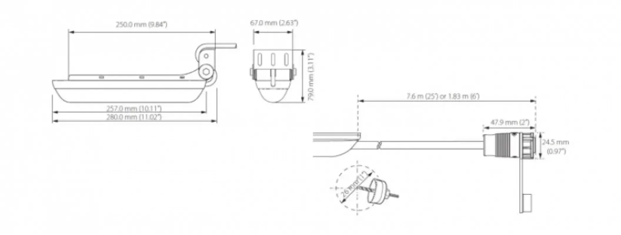 Lowrance Датчик эхолота Active Imaging 3-1