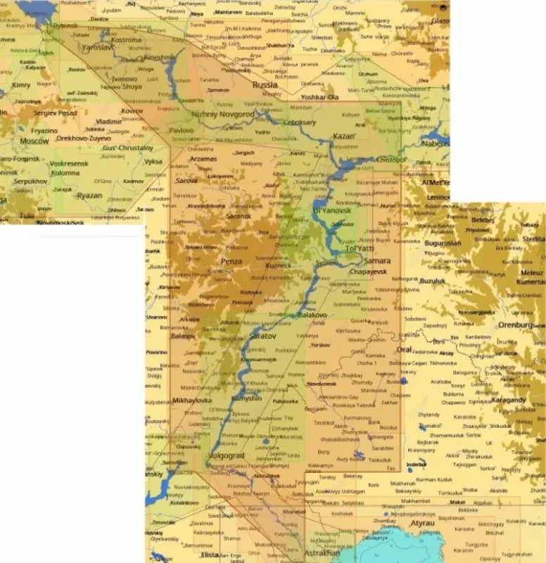 Картридж C-MAP C-MAP REVEAL LARGE (WIDE) RS-Y210 Волга, Кама, Волго-Балт и Волго-Дон