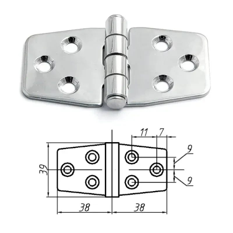 HOMER Петля неразъемная 76х39х2 мм