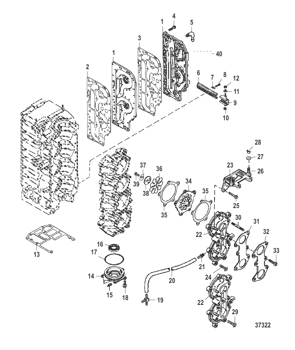 ВСАСЫВАЮЩИЙ КОЛЛЕКТОР И БЛОК С ПЛАСТИНЧАТЫМИ КЛАПАНАМИ