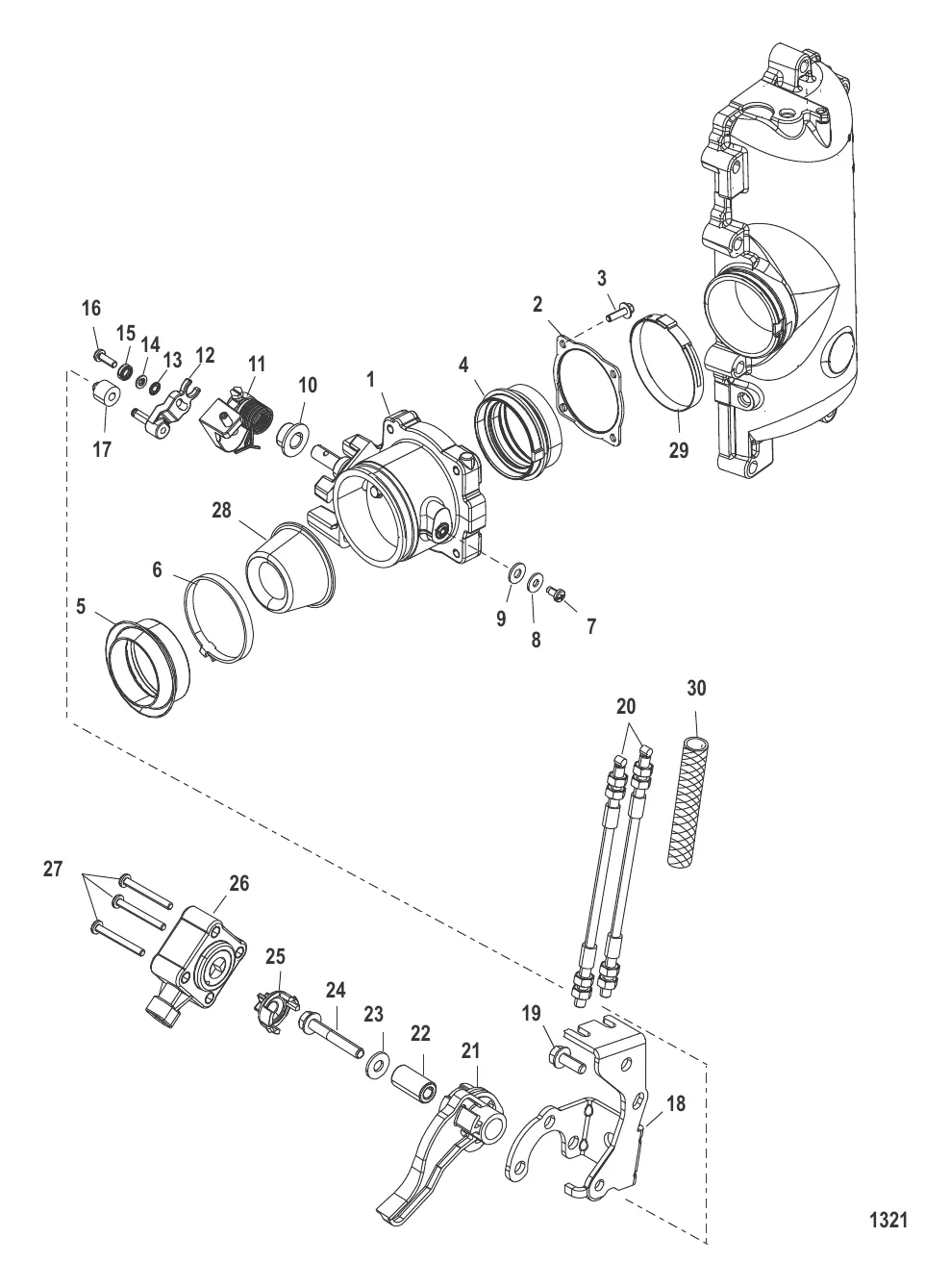Корпус дроссельной заслонки