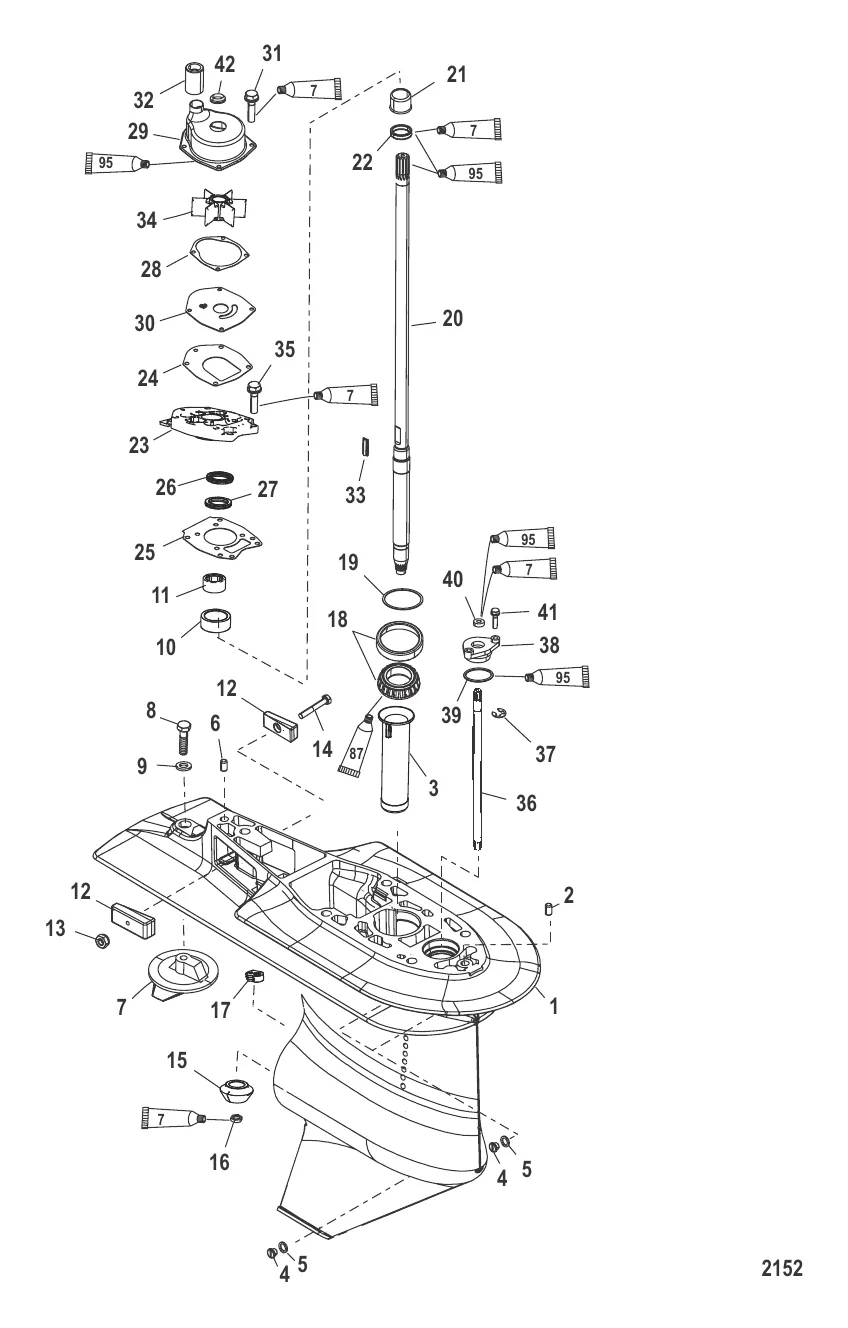 Картер редуктора Ведущий вал – передаточное число 2.33:1