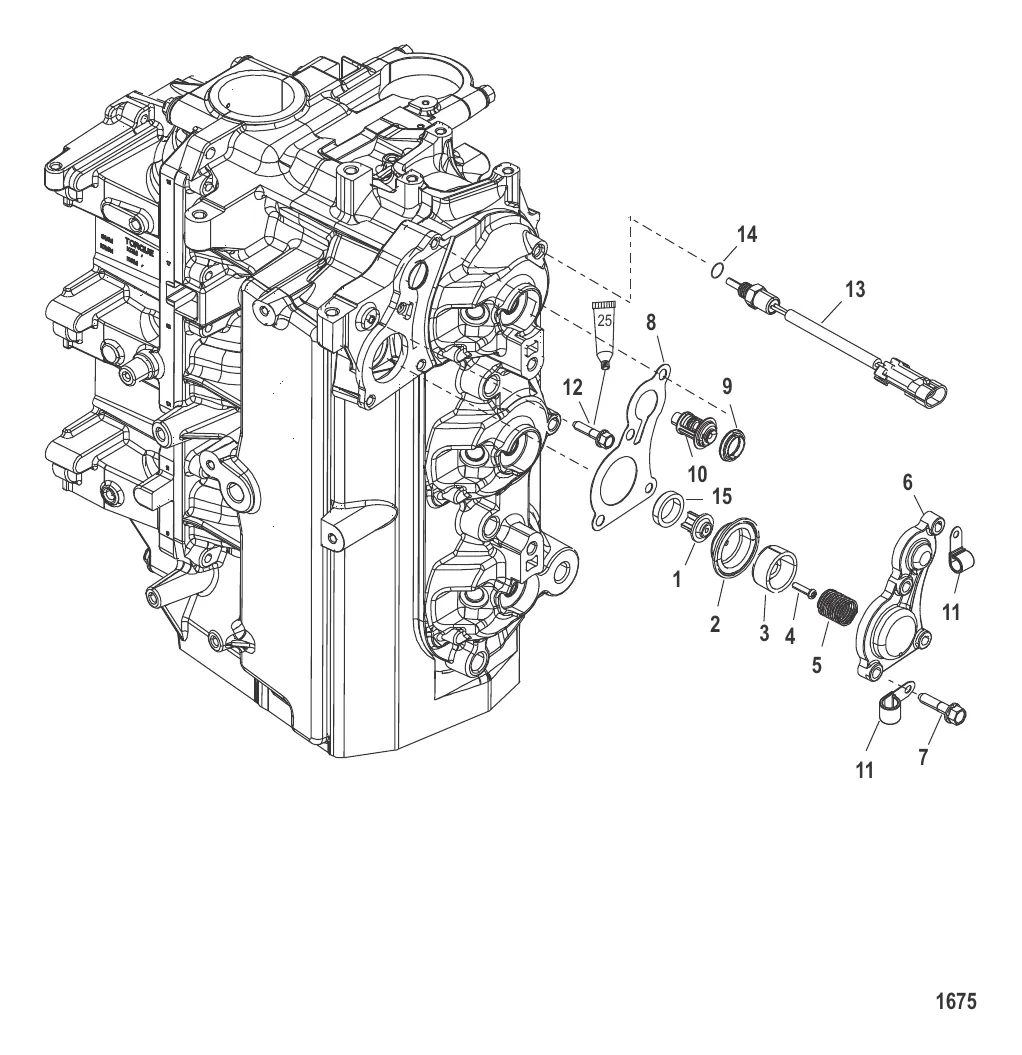 Установка тарельчатого клапана/термостата