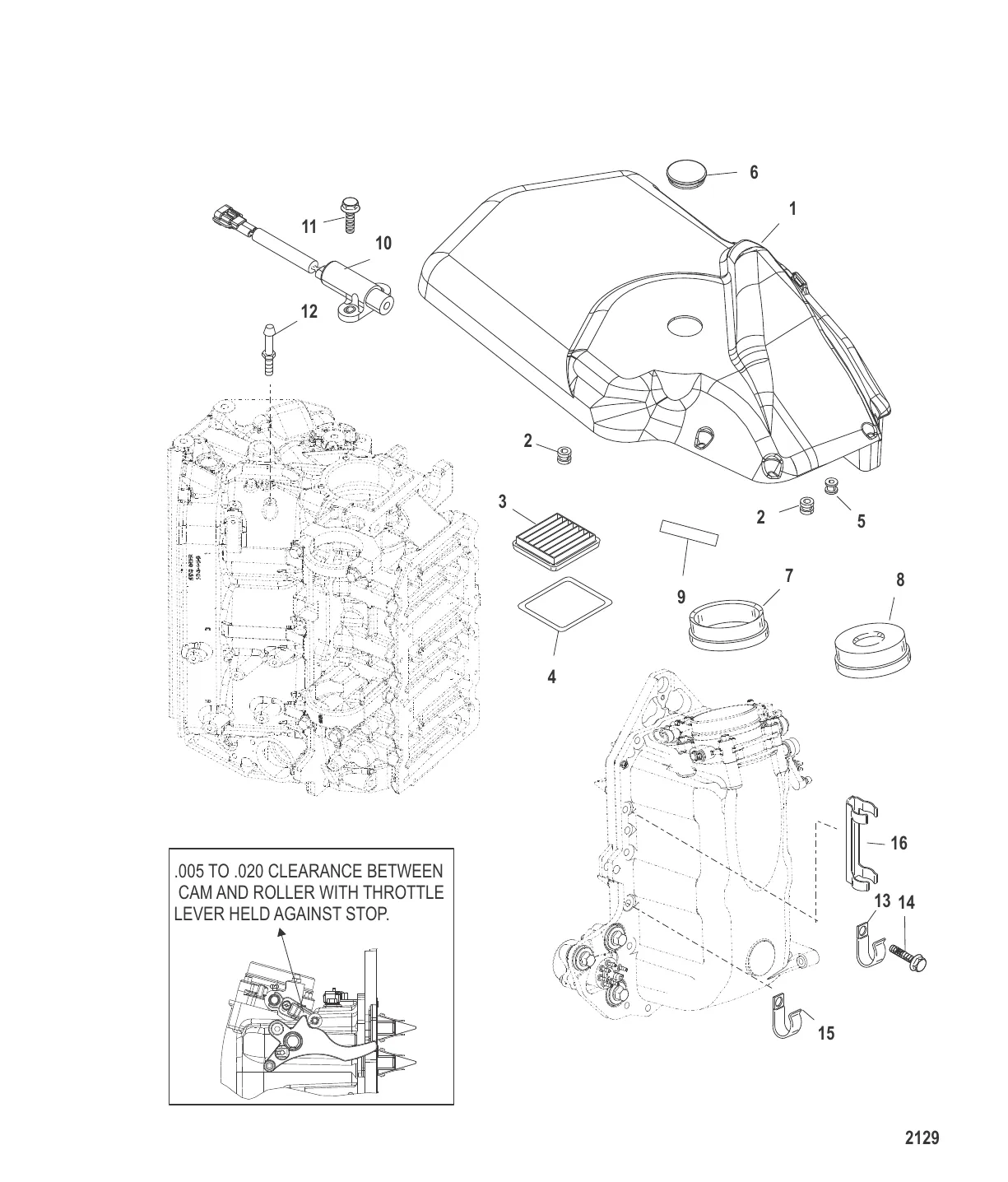Блок подачи воздуха/крышка маховика