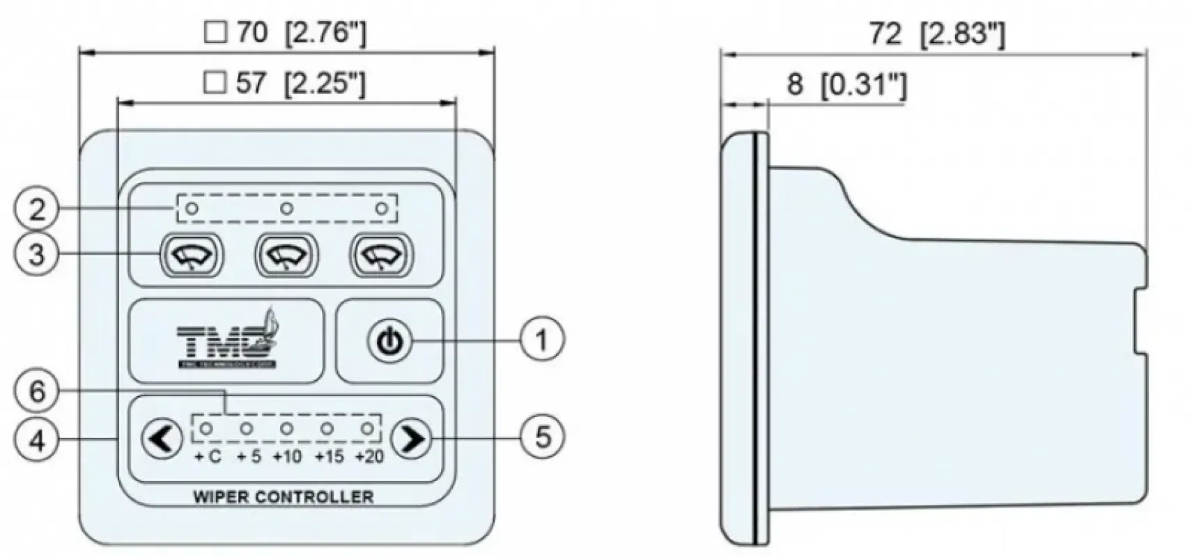 TMC Панель управления стеклоочистителями