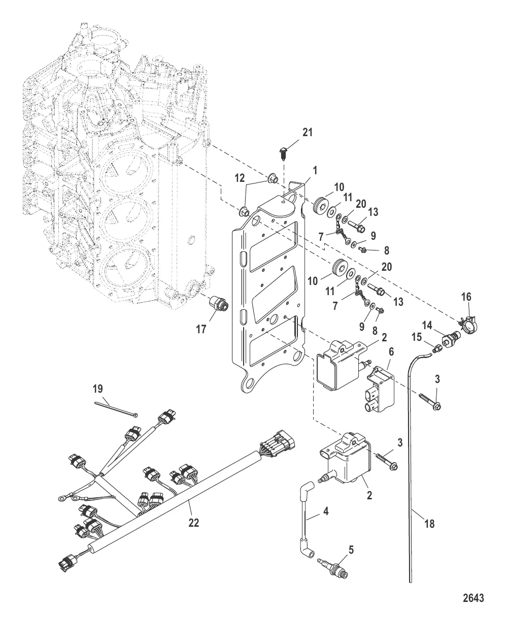 Пластина катушки (Серийный номер 0T980000 и выше)