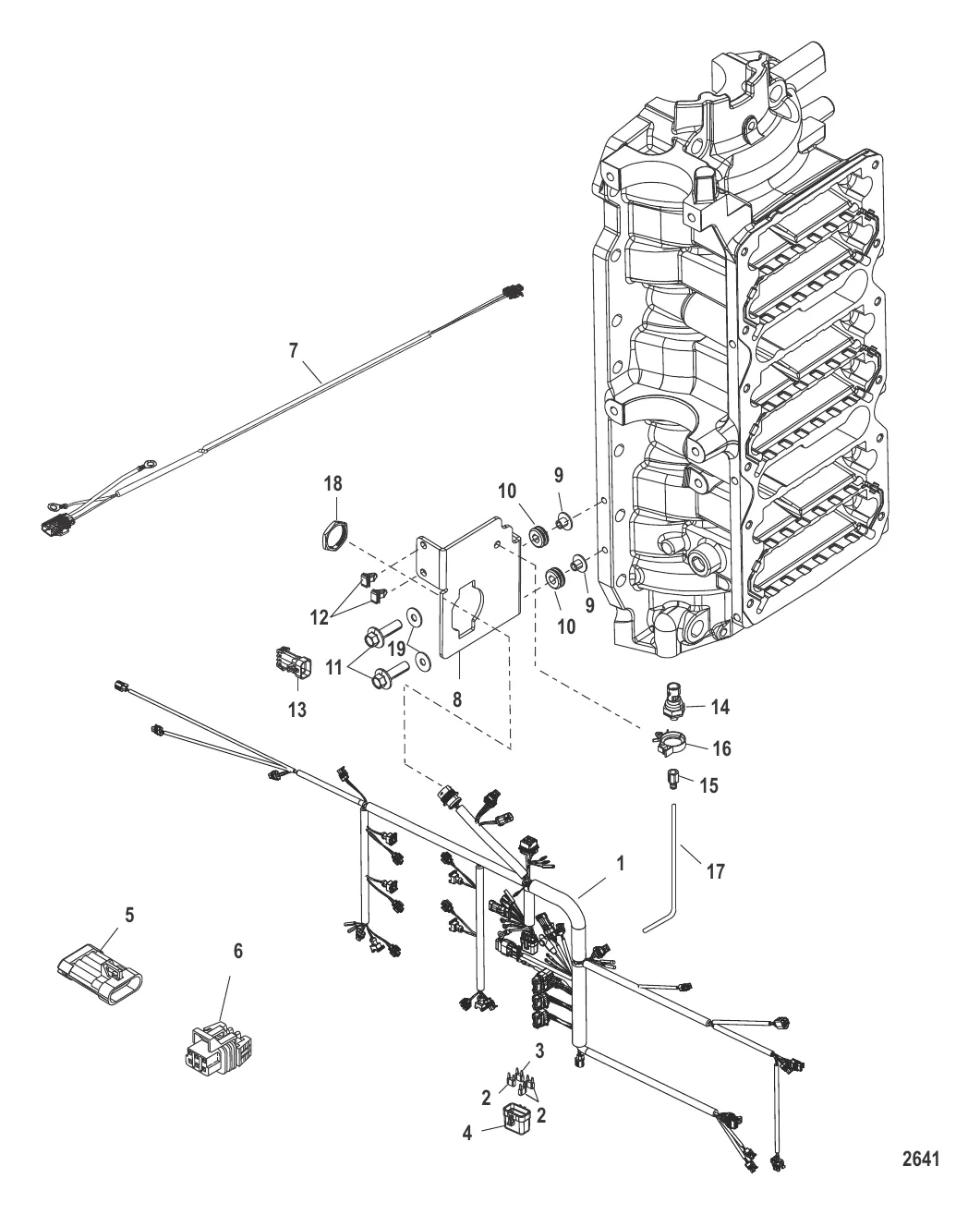 Электропроводка двигателя (Серийный номер от 0T980000 до 1B226999)