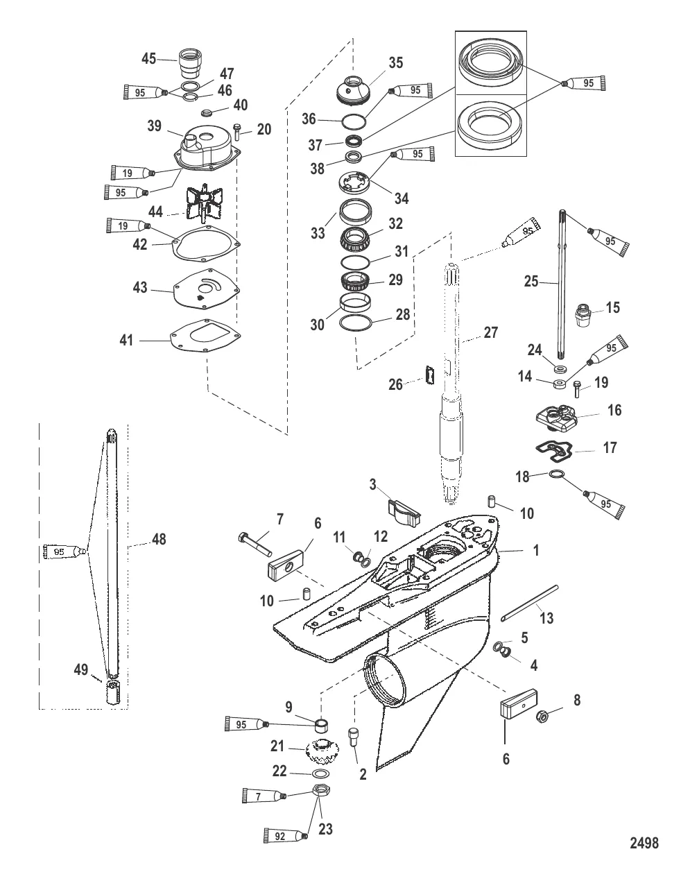 Картер редуктора Ведущий вал – стандартное вращение/противовращение, FleetMaster