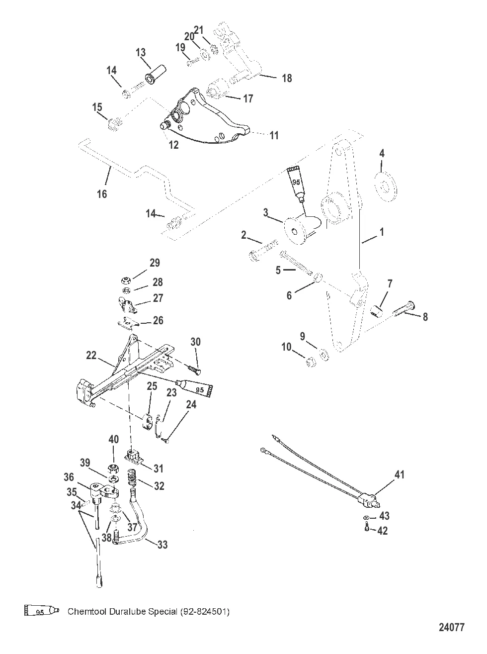 РЫЧАГ ГАЗА И ШТОК МЕХАНИЗМА ПЕРЕКЛЮЧЕНИЯ ПЕРЕДАЧ