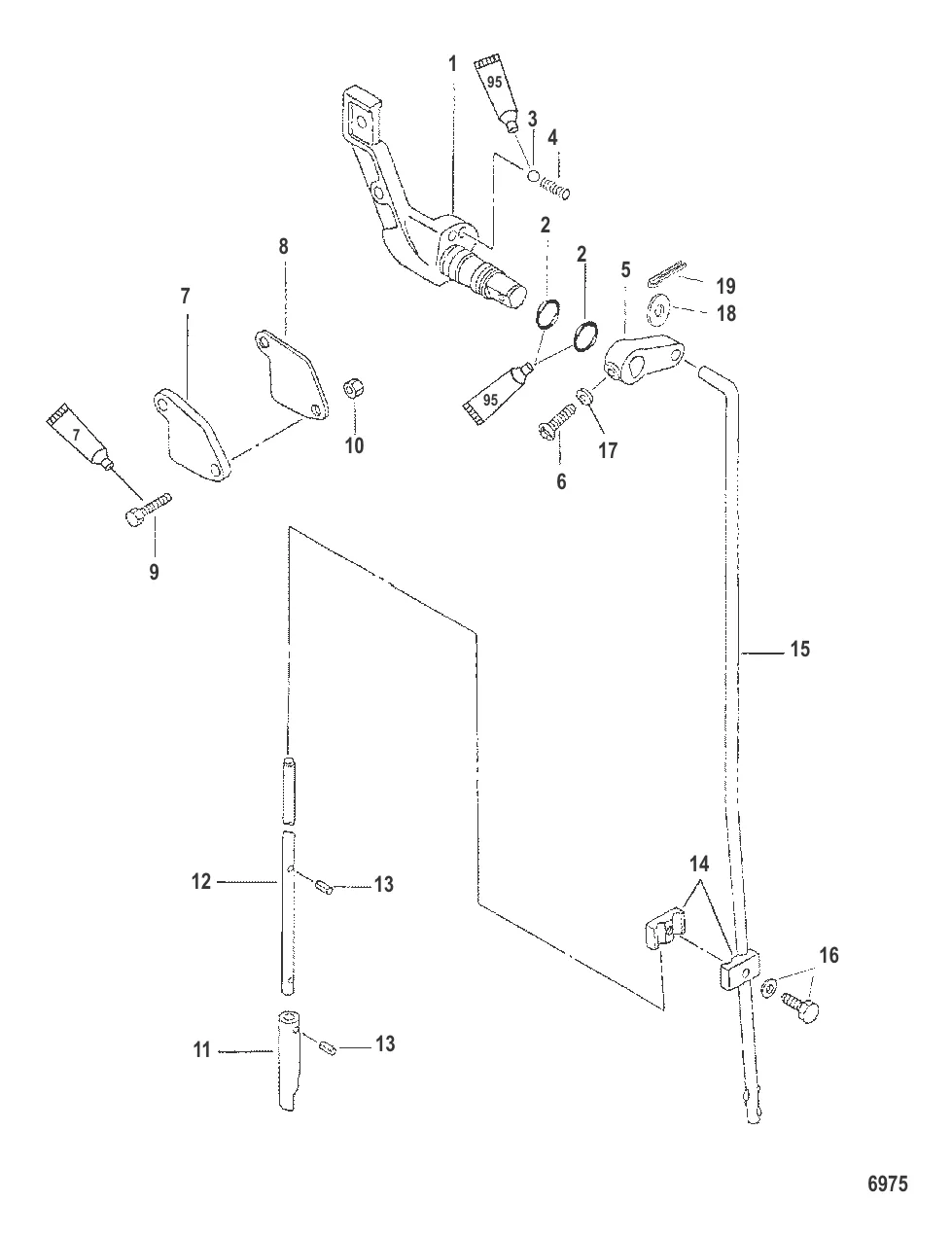 Тяга механизма переключения передач (3.3 л.с.)