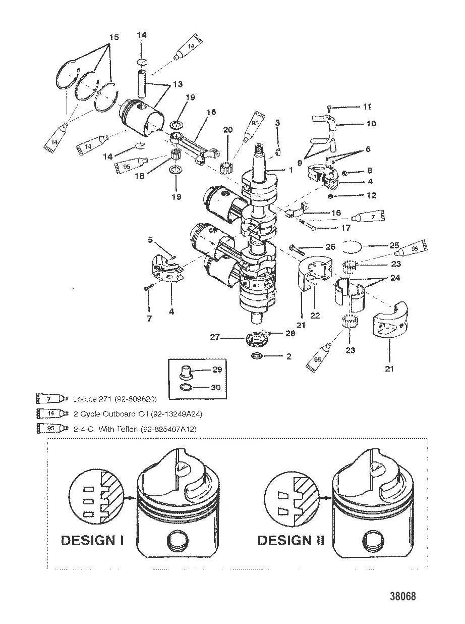 КОЛЕНЧАТЫЙ ВАЛ, ПОРШНИ И ШАТУНЫ