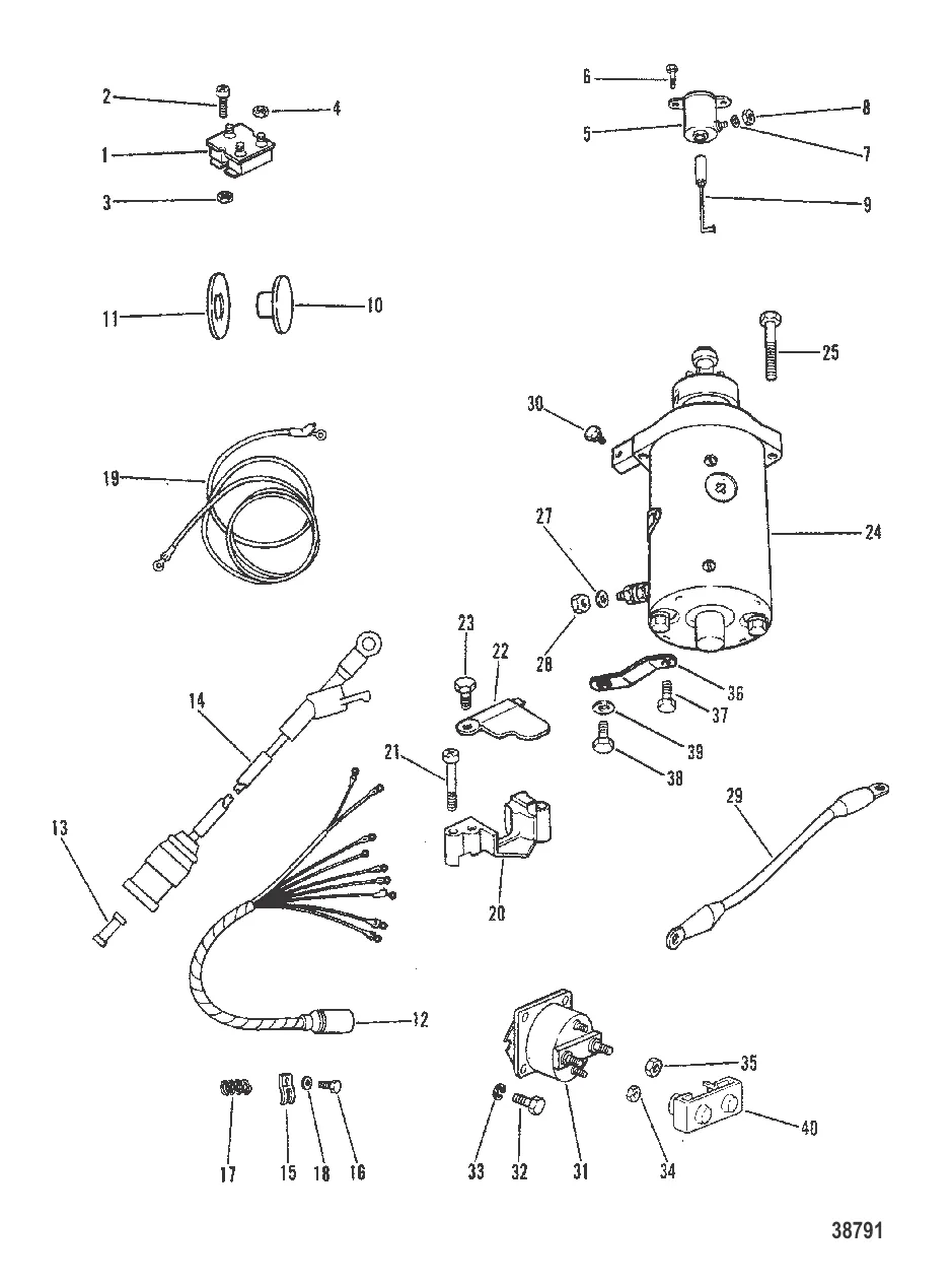 СТАРТЕР, ВЫПРЯМИТЕЛЬ И ЭЛЕКТРОПРОВОДКА (ТОЛЬКО ЭЛЕКТРИЧ.)