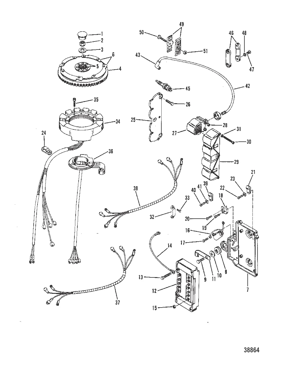МАХОВИК, СТАТОР И КАТУШКА ЗАЖИГАНИЯ