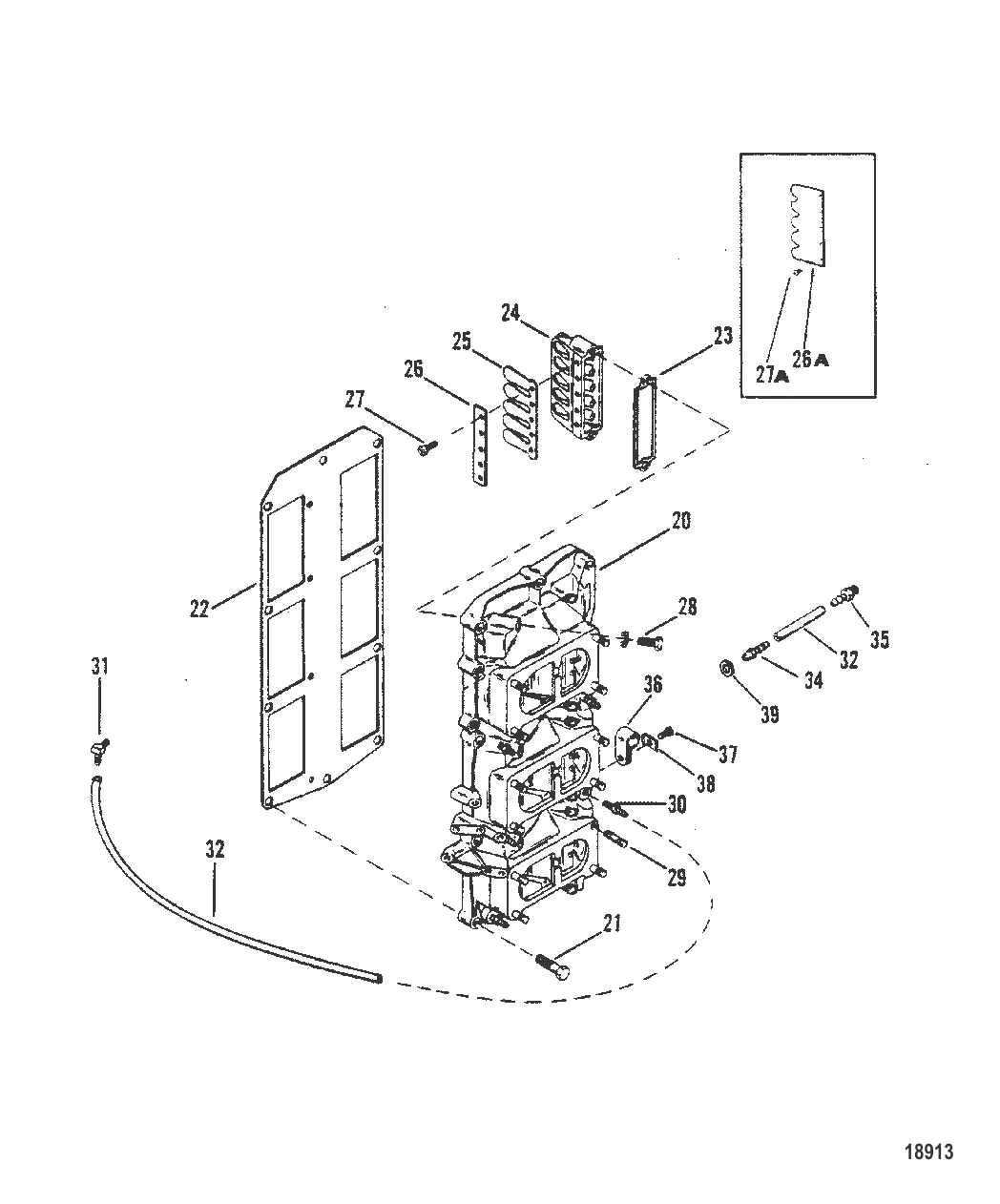 Блок с пластинчатыми клапанами