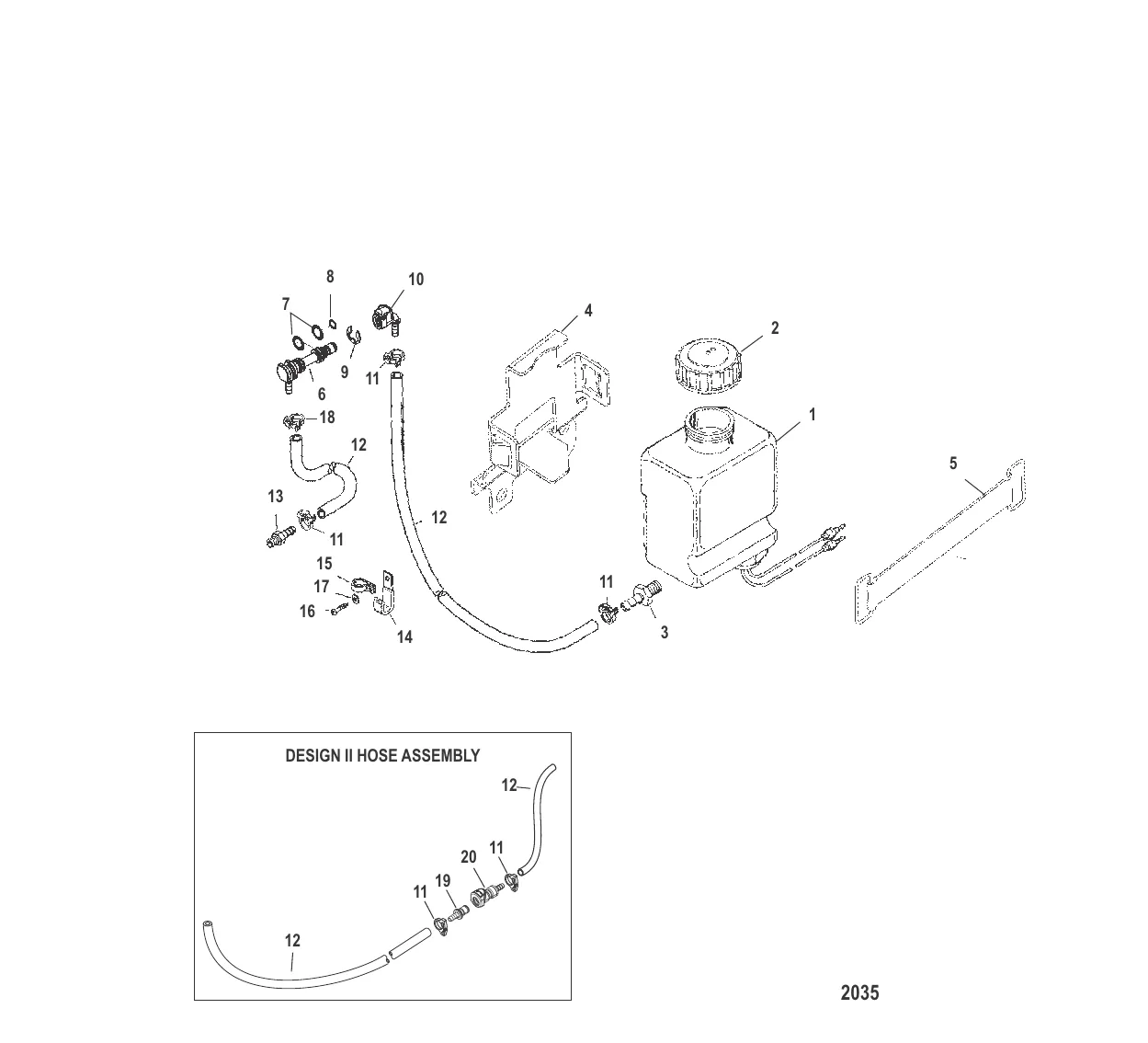 Масляный бак и кронштейн