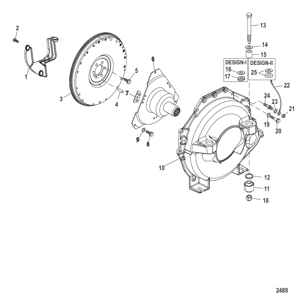 Маховик Соединительная муфта и корпус маховика