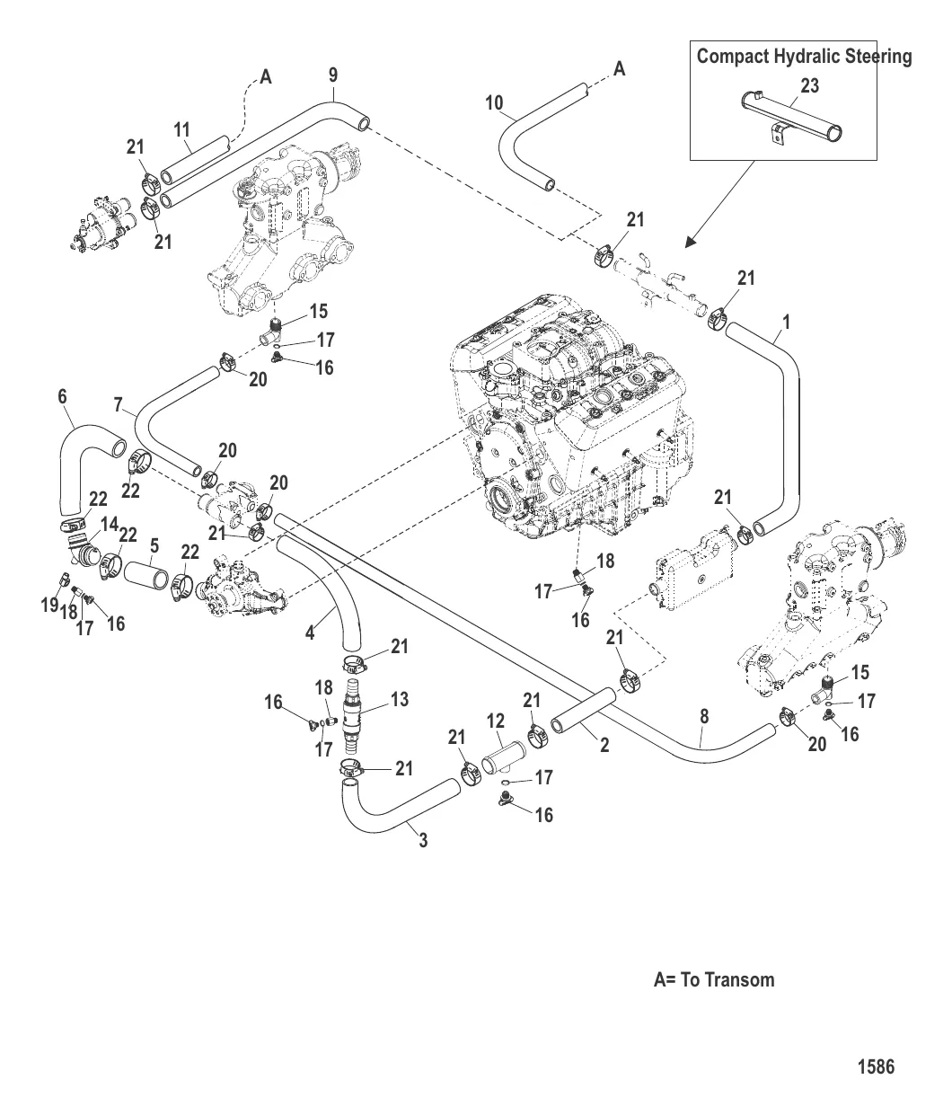 Стандартная система охлаждения (Многоточечный слив)