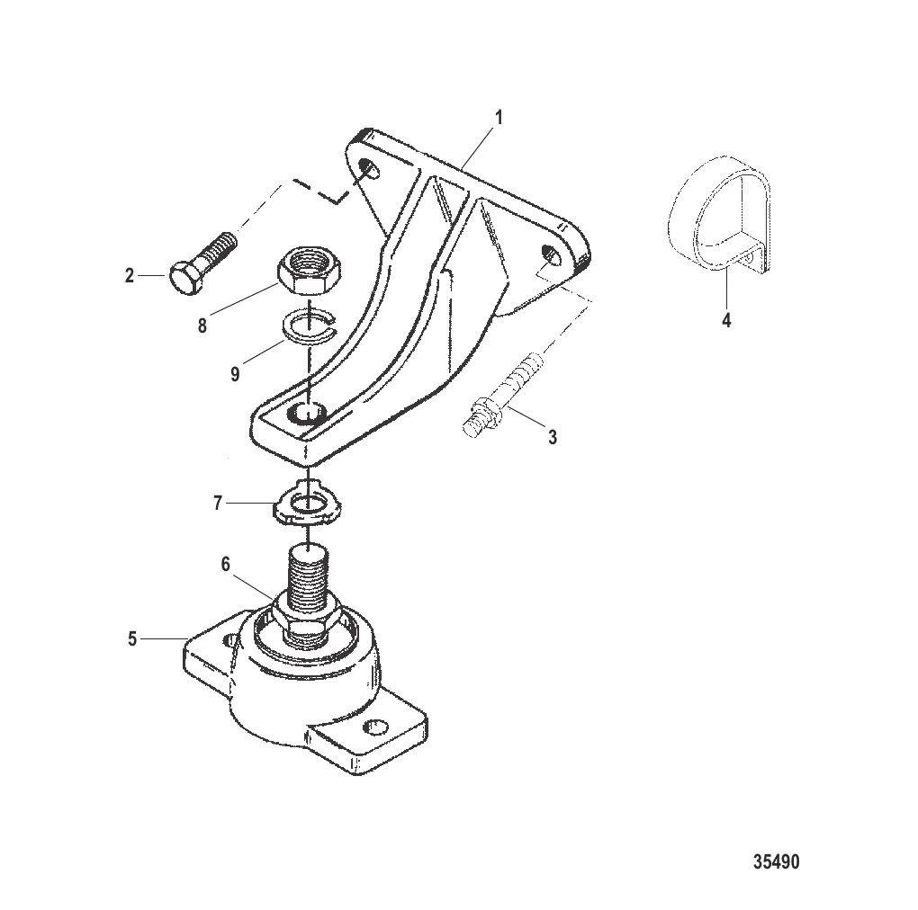 КРЕПЛЕНИЕ ДВИГАТЕЛЯ