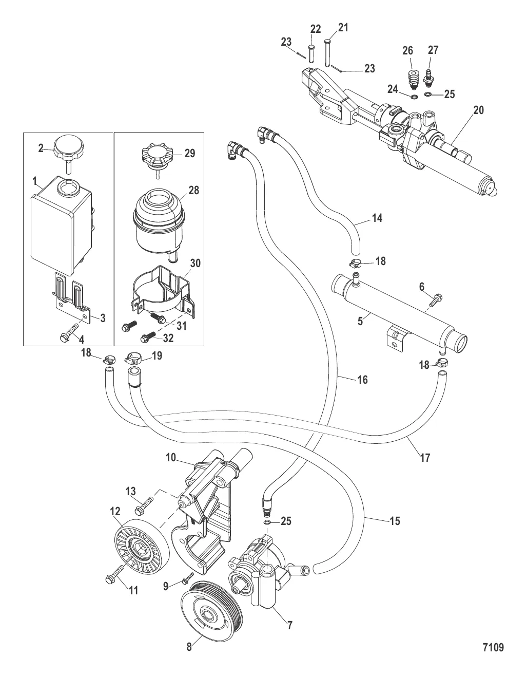 Рулевой механизм с усилителем