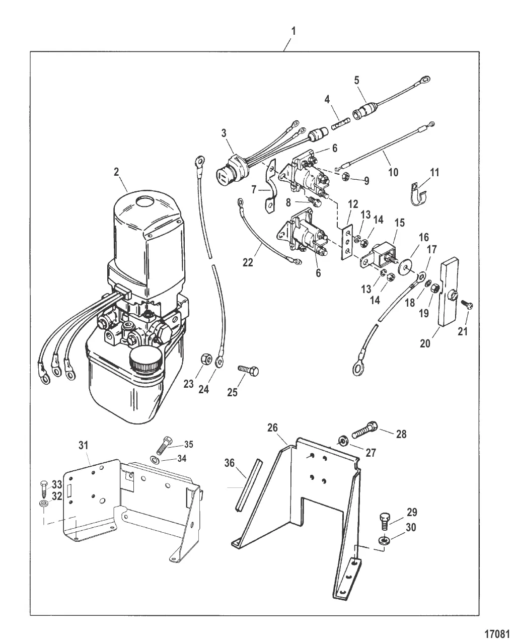 Насос системы дифферента в сборе (Серия 14336)