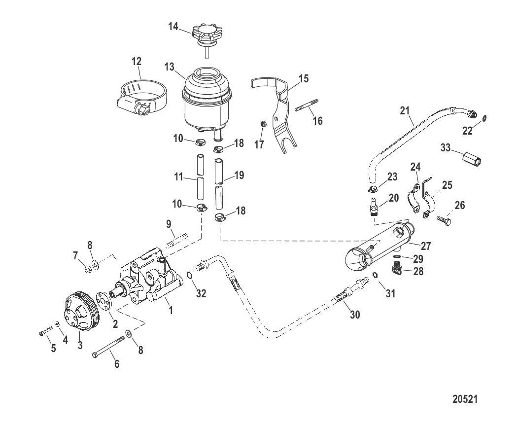 Компоненты гидроусилителя рулевого механизма