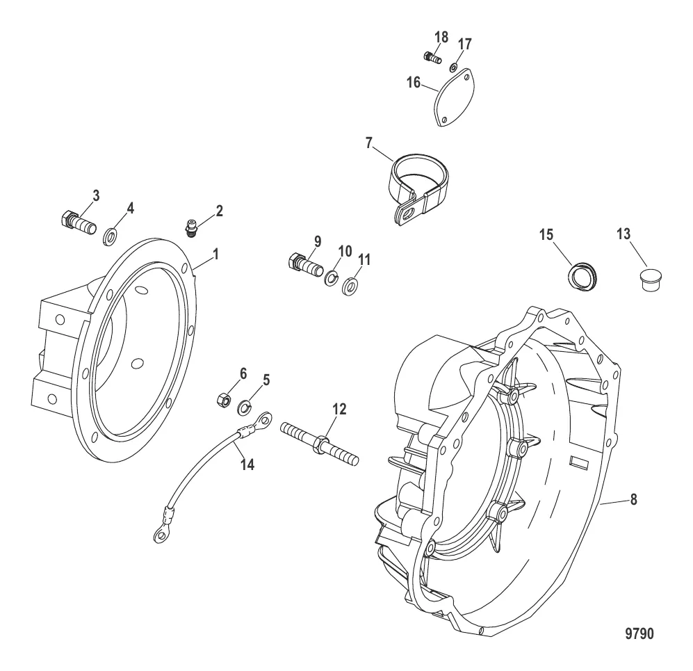Корпус маховика (Модели с карданной передачей)(Bravo)