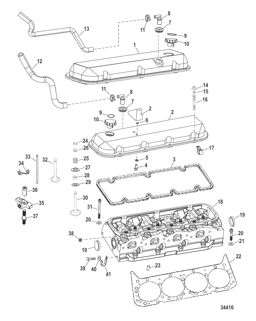 Компоненты двигателя (Головка цилиндра)