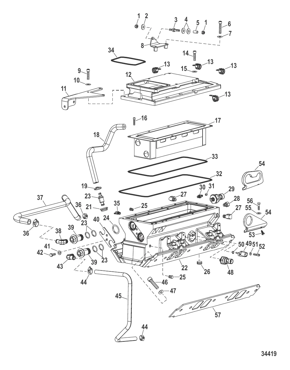 Компоненты на впуске (Вторичный охладитель и коллектор)