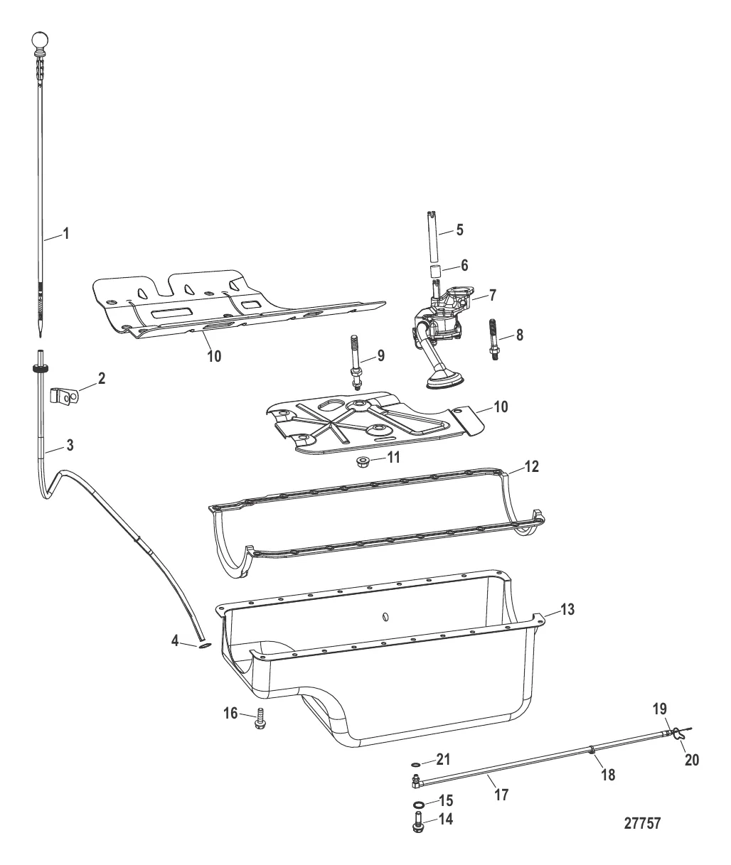 Маслосборник и масляный насос