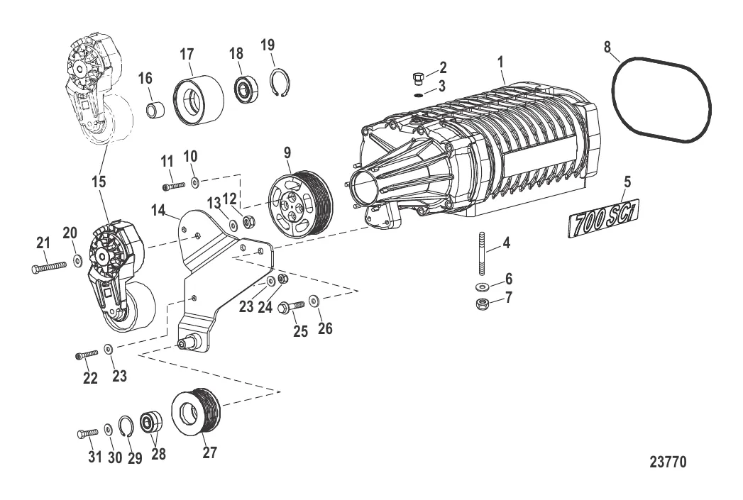 Компоненты на впуске (Нагнетатель в сборе)