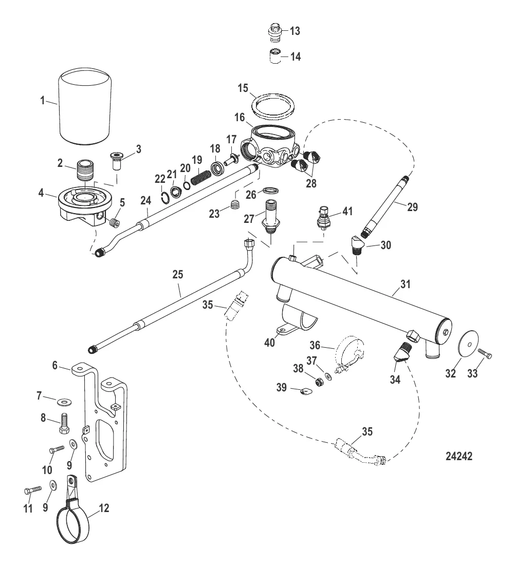 Маслоохладитель и масляный фильтр (Двигатель)
