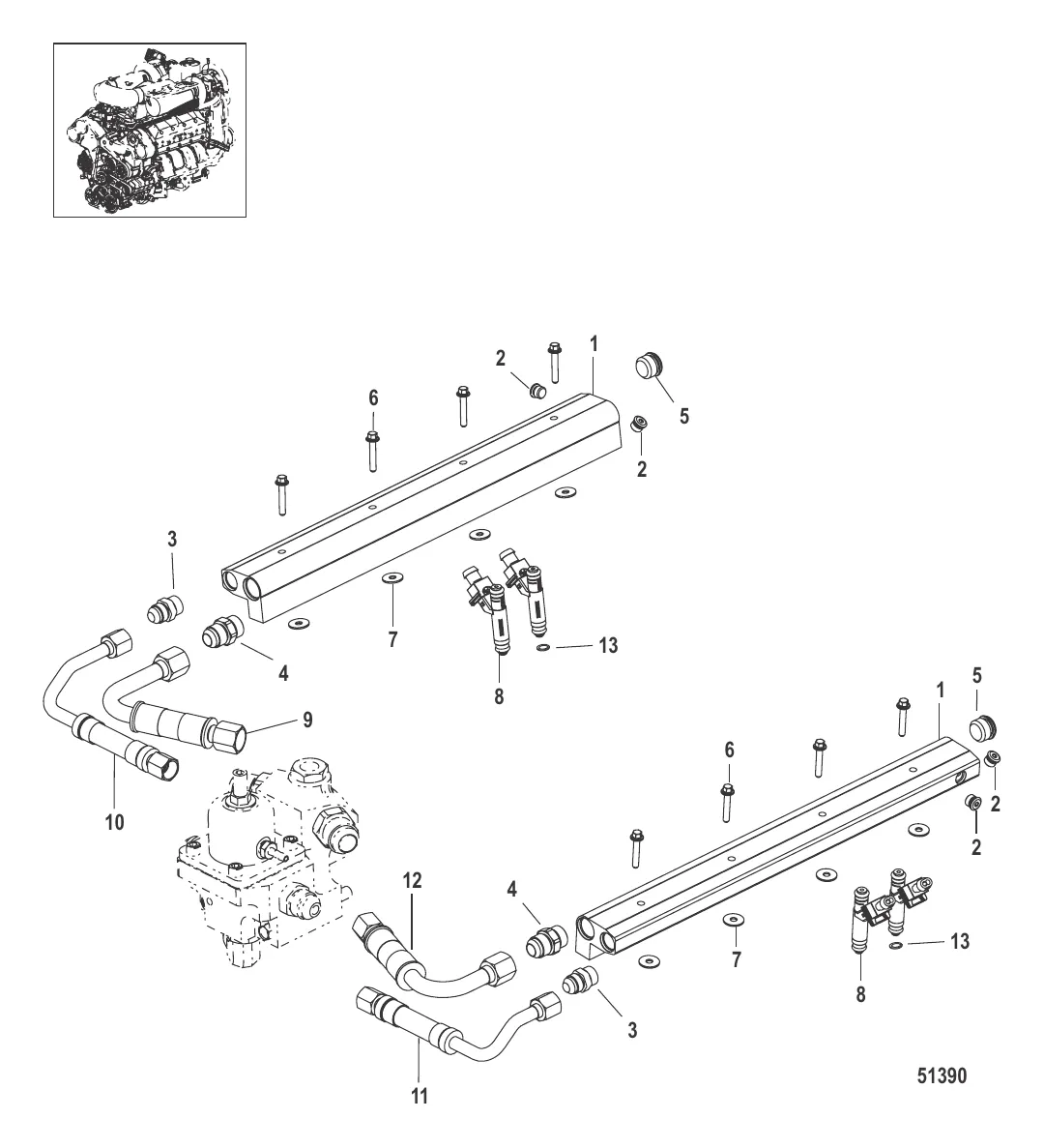 Топливная направляющая в сборе